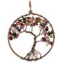 Nupuyai Tree of Life Pendant Necklace for Unisex, Chakra Gemstone Crystal Yoga Mala Healing Jewelry