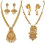 YouBella Jewellery Bollywood Ethnic Gold Plated Traditional Indian Necklace Combo Set with Earrings for Women