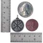 CHI-RHO Constantine Christian Jewelry Monogram Christogram XP Cross Chirho Jesus Christ name bible verse JN8:12 pewter Mens Pendant Necklace Protection Amulet Lucky Charm Medallion Silver ball Chain