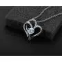 Arletty Love Heart Pendant Created Birthstone Necklaces for Women
