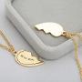 MJartoria BFF Necklaces for 2 Split Heart Weirdo 1 Weirdo 2 Best Friends Forever Pendant Friendship Set (Best Friends-Blue) (Best Friends-Gold)