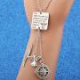 WUSUANED Traveller Keychain Gift May Angels Fly with You Wherever You Roam Bring You Back Safely to Family and Home