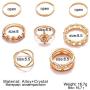 BERYUAN Women Rings Set Knuckle Rings Gold Stacking Rings for Girls and Teens Rings Cute Jewelry Rings 8Pcs