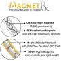 MagnetRX® Titanium Magnetic Therapy Necklace - Natural Pain Relief for Neck Arthritis, Back, Shoulder Pain, Headache and Migraine Relief Magnetic Necklace (Silver & Gold, 19.25 Inches)
