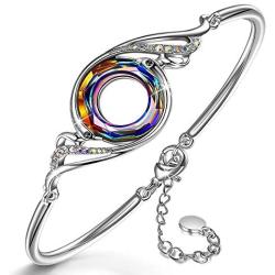 Kate Lynn Mothers Day Gifts for Women, Nirvana of Phoenix Bangle Bracelet Crystals from Austria Jewelry for Girl Lucky Gifts for Mom Grandmother Wife Friends with Gift Box