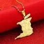 Stainless Steel Trinidad and Tobago Map City Name Pendant Necklace Women Men Charm Jewelry