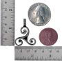 Celtic Jewelry Druid Triskele Triskelion Viking Pewter Mens Womens pendant necklace Amulet Charm for men women unisex w silver ball chain