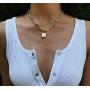 JAYUMO Lock Necklaces for Women Girls Cute Padlock Punk Choker Chain Necklaces Set Gold & Silver Tone