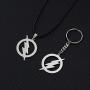 Rinhoo Stainless Steel Superhero Flash Lightning Pendant Necklace for Men boy girls Gift
