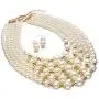 Yuhuan Women Elegant Pearl Jewelry Set Bead Cluster Collar Bib Choker Necklace and Earrings(Ivory) Yuhuan Women Elegant Pearl Jewelry Set Bead Cluster Collar Bib Choker Necklace and Earrings(Ivory)
