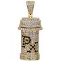 TOPGRILLZ Pill Bottle PX Capsule Detachable Pendant Necklace Chain Men’s 14K Gold Plated Iced Out CZ Hip Hop Jewelry