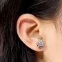 4PCS Skull Ghost Head Skeleton Claw Bat Earring Flat Back Screw On Cool Ear Lobe Studs Cartilage Helix Piercing Set Women Men 16G Post