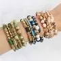RIAH FASHION Bohemian Mix Bead Multi Layer Versatile Statement Bracelets - Stackable Beaded Strand Stretch Bangles Sparkly Crystal, Tassel Charm RIAH FASHION Bohemian Mix Bead Multi Layer Versatile Statement Bracelets - Stackable Beaded Strand Stretch Bangles Sparkly Crystal, Tassel Charm