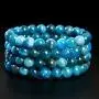 Natural Semi-Precious Gemstone Beaded Stretch Bracelet 8mm Round Beads Chakra Crystal Healing Jewelry for Women Men 7''
