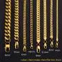 PROSTEEL Stainless Steel Cuban Chain Necklace, Silver/Gold/Black Tone, Nickel-Free, Hypoallergenic Necklace, W: 4.8mm-14mm, L: 14inch-30inch, Come Gift Box PROSTEEL Stainless Steel Cuban Chain Necklace, Silver/Gold/Black Tone, Nickel-Free, Hypoallergenic Necklace, W: 4.8mm-14mm, L: 14inch-30inch, Come Gift Box