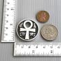 Pagan Jewelry Ankh Cross of life Anubis Bastet Bast Eye of Ra Horus Egyptian Protection Amulet Men Women Coin Pendant Necklace Money Lucky Charm Safe Travel Talisman Medallion w Black Adjustable Cord