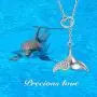 Mermaid Tail Necklace 925 Sterling Silver Heart Y Necklaces Jewelry Valentines Day Gift for Women Mermaid Tail Necklace 925 Sterling Silver Heart Y Necklaces Jewelry Valentines Day Gift for Women