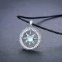 Compass Necklace, 925 Sterling Silver with Rainbow Moonstone, Inspirational Compass Jewelry Gift for Women Girlfriend Daughter with Gift Box Compass Necklace, 925 Sterling Silver with Rainbow Moonstone, Inspirational Compass Jewelry Gift for Women Girlfriend Daughter with Gift Box