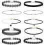 Starain Velvet Choker Necklace for Women Girls Multicolor Classic Black Choker Set