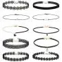 Starain Velvet Choker Necklace for Women Girls Multicolor Classic Black Choker Set