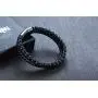MEALGUET Mens Lava Rock Bracelet Healing Balancing Braided Leather Bracelets with Magnetic Clasp, 2 Layered Symbol Cuff Bracelets, 8.4'' MEALGUET Mens Lava Rock Bracelet Healing Balancing Braided Leather Bracelets with Magnetic Clasp, 2 Layered Symbol Cuff Bracelets, 8.4''