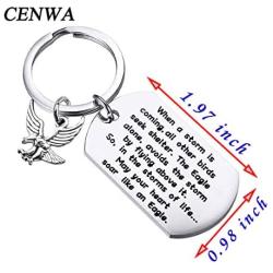 CENWA Eagle Keychain Motivational Encouragement Gift May Your Heart Soar Like an Eagle Inspirational Gifts for Best Friend