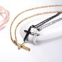 PROSTEEL Minimalist Cross Necklace for Men Women, 316L Stainless Steel，Gold/Silver/Black/Rose Gold/Blue Tone, Hypoallergenic Jewelry, Customize Available, Come Gift Box
