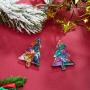 2020 New Rainbow Christmas Earrings for Women, Shiny Christmas Tree, Thanksgiving Themed Earrings, Cute Christmas Jewelry