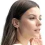 PAVOI 14K Gold Plated 925 Sterling Silver Post Cubic Zirconia Hoop Earrings 30/15mm