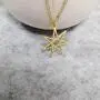 NOUMANDA Elven or Faerie Seven Pointed Star Septagram Pendant Necklace Rose Gold Silver Tone
