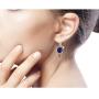 NOVICA Lapis Lazuli and Citrine Dangle Earrings in 925 Sterling Silver Settings Royal Charm