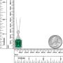Gem Stone King Sterling Silver Green Simulated Emerald Pendant Necklace 7.10 cttw Emerald Cut 14X10MM with 18 Inch Silver Chain