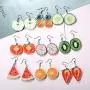 ZRosse 9 PCS Summer Food Fruit Drop Earrings for Women Girls Acrylic Funny Cute Fruit Style Earrings Jewelry ZRosse 9 PCS Summer Food Fruit Drop Earrings for Women Girls Acrylic Funny Cute Fruit Style Earrings Jewelry