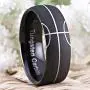 Cloud Dancer Sand Blasted 100% Tungsten Carbide Ring Black Sporty Basketball Pattern Domed Design Mens Wedding Band Ring Engagement Party Jewelry