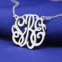 Joelle Monogram Necklace Sterling Silver Custom Any Initial Name Necklace for Women Girls