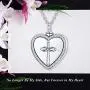 Urn Necklace, 925 Sterling Silver Cross with Infinity in Heart, Cremation Jewelry for Ashes, Forever in My Heart Human Pet Ashes Keepsake for Women, Urn Jewelry Mother Day Gift for Women with Gift Box
