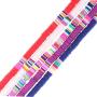 6pcs Heishi Necklace Rainbow Vinyl Disc Bead Surfer Choker Necklace Heishi Bead Stretch Necklace Summer Vacation Beach Jewelry Set for Women Girls(2)