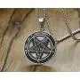 PJ Jewelry Mens Inverted Pentagram Samael Lilith Baphomet Goat Pendant Sigil of Lucifer Satanic Symbol Necklace PJ Jewelry Mens Inverted Pentagram Samael Lilith Baphomet Goat Pendant Sigil of Lucifer Satanic Symbol Necklace