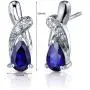 Peora Sterling Silver Teardrop Knot Earrings for Women in Natural, Created and Simulated Gemstones Peora Sterling Silver Teardrop Knot Earrings for Women in Natural, Created and Simulated Gemstones