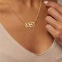 Ursteel Birth Year Number Necklace, 18K Gold Plated Old English Birth Year Pendant Necklaces Personalized Anniversary Birthday Jewelry for Women, 1970-2021