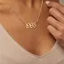 Ursteel Birth Year Number Necklace, 18K Gold Plated Old English Birth Year Pendant Necklaces Personalized Anniversary Birthday Jewelry for Women, 1970-2021