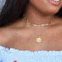 Fervent Come Follow Me Necklace | 18k Gold Plating on Hypoallergenic Brass - Footprints in The Sand | Inspirational Gift