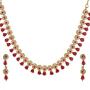 Efulgenz Bridal Crystal Cubic Zirconia Floral Gold Plated Necklace Earrings Jewelry Set for Women Girls Bride Bridesmaids