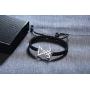 VNOX Handmade Adjustable Satanic Baphomet Leviathan Cross Braided Bangle Bracelet Rope Bracelet for Men Women