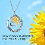 YFN Sterling Silver Always My Sister / Daughter Forever My Friend Pendant Necklace Jewelry, Birthday Jewelry Gift Necklaces for Sisters Daughter