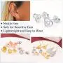 FaithHeart Irish Jewelry Celtic Knot Stud Earrings for Women Teen Girls Sterling Silver Charms Heart/Triangle/Star Accessories