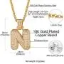 Shiny Cubic Zirconia Bubble Letters/Numbers/''$'' Necklace for Men Women Personalized 1-6 Letters Pendant with 18/22/26/28/30 Wheat/Tennis Chain 18K Gold/Platinum Plated Custom Name Jewelry