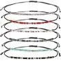 Suyi Seed Bead String Bracelet 6Pcs Friendship Bracelet Adjustable Braid Handmade Strand Bracelet Gifts for Women Girls Suyi Seed Bead String Bracelet 6Pcs Friendship Bracelet Adjustable Braid Handmade Strand Bracelet Gifts for Women Girls