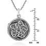 AeraVida Mystical Pentacle Round .925 Sterling Silver Locket Pendant Necklace