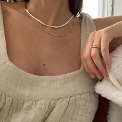 Acedre Snake Choker Necklace Gold Layered Necklaces Chain Adjustable Dainty Necklaces Jewelry for Women and Girls